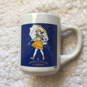 Morton Salt Girl When it Rains Blue 1956 Mug